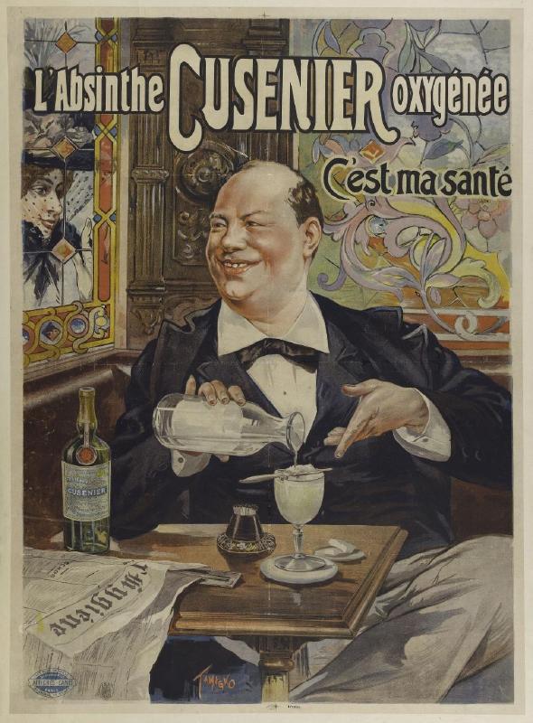 L'Absinthe Cusenier oxygen��e, c'est ma sant�� : [affiche] / Tamagno  Nicolas (1862-19.) [Illustrateur]