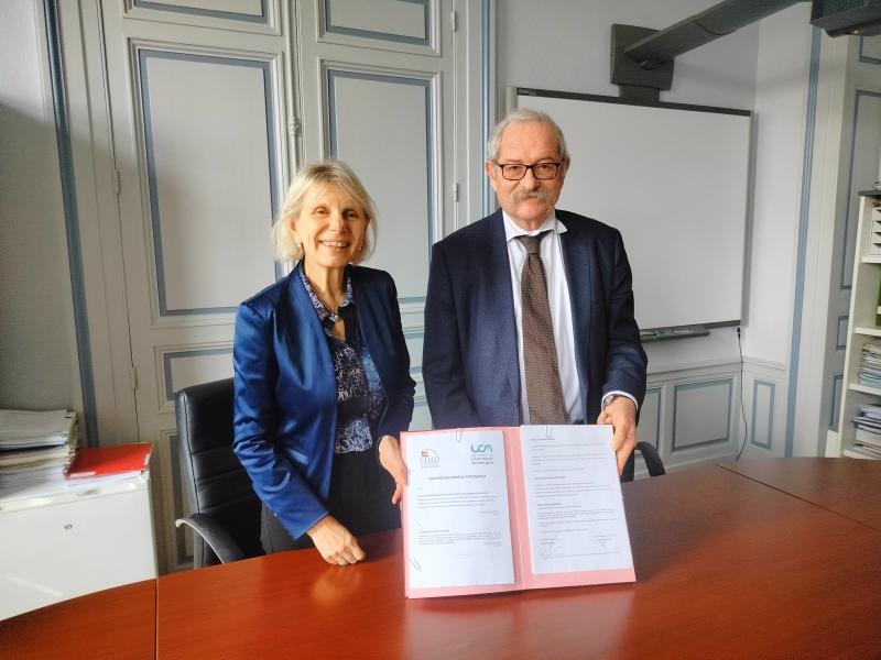 Fran?ois P?quis, Directeur g��n��ral des services de l��UCA, et Catherine Grosjean, Pr��sidente du Tribunal judiciaire de Clermont-Ferrand